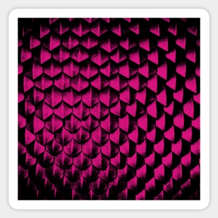 Amazingly Detailed Vector Graphic Magenta Dragon Scales Design Sticker